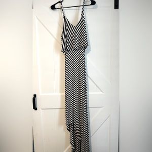 Mossimo Striped High-Low Maxi Dress